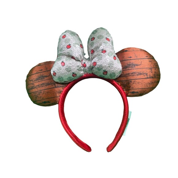 2021 Epcot Food & Wine Festival Minnie Mouse Ears Headband  Apple Orchard - Picture 1 of 16
